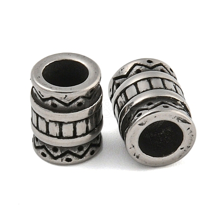 Retro 304 Stainless Steel European Beads STAS-B071-10AS-1