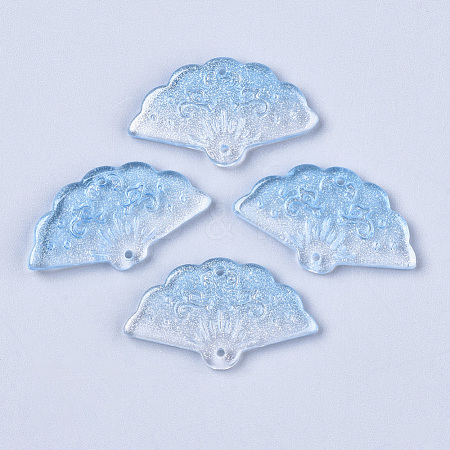 Transparent Spray Painted Glass Pendants GLAA-R212-01-A01-1
