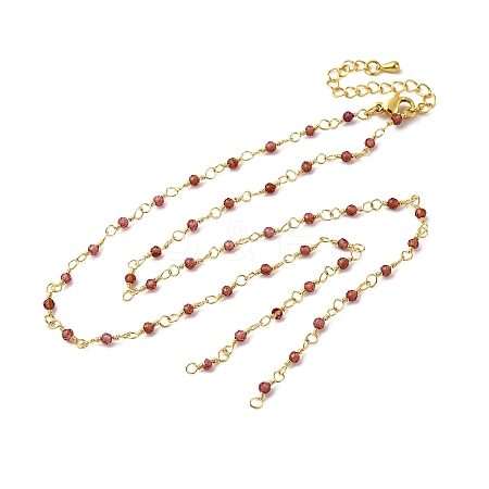 Brass Chain Necklace Making KK-K337-13G-04-1