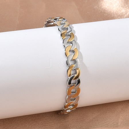 304 Stainless Steel Cuff Bangles BJEW-A160-03PG-1