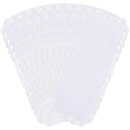 10Pcs Linen Aida Cloth Bookmarks for Cross Stitch Making DIY-CY0001-77-1