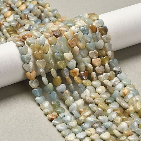 Natural Flower Amazonite Beads Strands G-P575-C07-6mm-1
