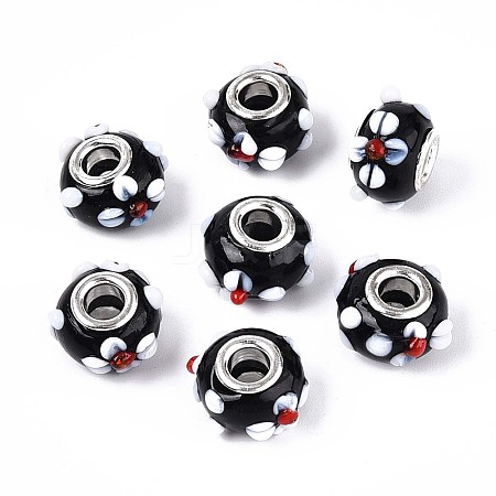 Handmade Lampwork European Beads X-LAMP-Q029-03K-1