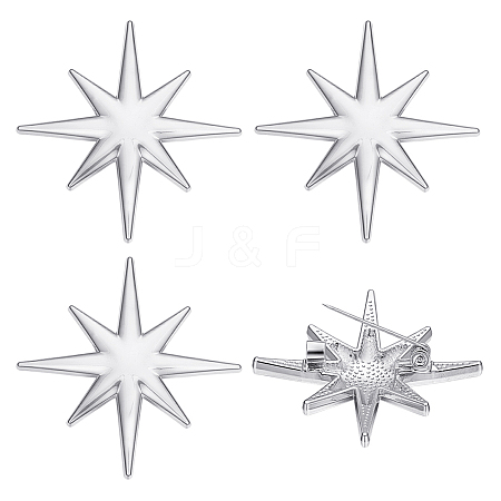 4Pcs Alloy Lapel Pin Brooches for Backpack Clothes JEWB-UN0002-68-1