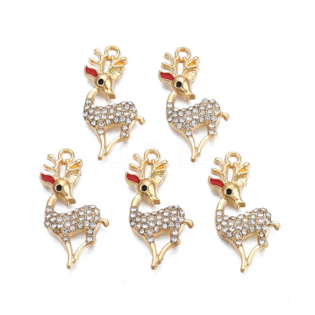 Rack Plating Alloy Enamel Pendants ENAM-N055-118-1