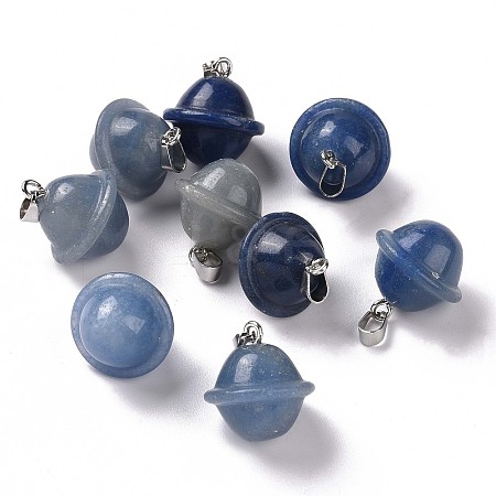 Dyed & Heated Natural Blue Aventurine Pendants G-B041-01P-09-1