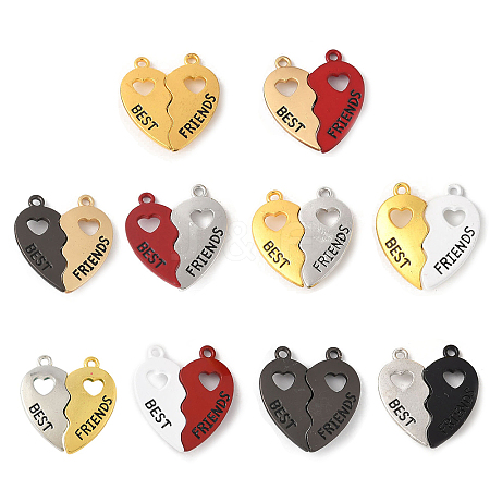 10 Sets Spray Painted Alloy Split Pendants FIND-FS0004-20-1