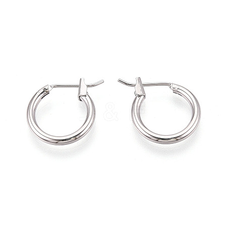 304 Stainless Steel Hoop Earrings EJEW-T048-25A-P-1