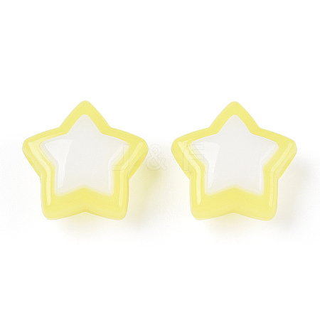 Two Tone Opaque Acrylic Beads SACR-I005-04A-01-1