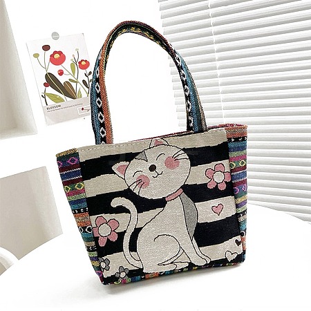 Nylon Canvas Embroidery Shoulder Bags PW-WG47721-05-1