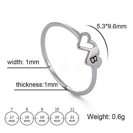 304 Stainless Steel Finger Rings for Women Men FS-WGB974C-05-1