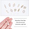 60Pcs 6 Style Brass Micro Pave Clear Cubic Zirconia Link Connectors ZIRC-NB0001-86-6