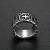 Cross Stainless Steel Wide Band Rings for Unisex PW-WG1DCF9-01-4