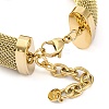 304 Stainless Steel Bracelet for Women BJEW-U009-04G-01-4