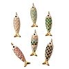 304 Stainless Steel Enamel Pendants STAS-B128-53G-1