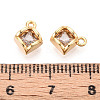 Brass Micro Pave Cubic Zirconia Charms KK-N263-65G-3