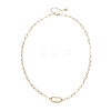 304 Stainless Steel Screw Carabiner Lock Pendant Paperclip Chain Necklaces NJEW-JN05860-01-4