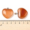 Natural Red Agate Pendants G-A249-04B-04P-3