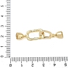 Rectangle Brass Micro Pave Clear Cubic Zirconia Fold Over Clasps KK-Z143-16G-3