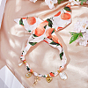 304 Stainless Steel & Enamel & ABS Plastic Pearl & Brass Pendant Necklaces NJEW-HS00026-3