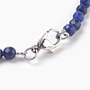 Natural Lapis Lazuli and Agate Necklaces & Bracelets Jewelry Sets SJEW-JS00993-4