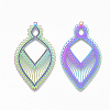 Ion Plating(IP) 304 Stainless Steel Filigree Big Pendants STAS-S108-78-2