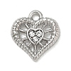 Alloy with Crystal Rhinestone Charms AL-CBA7C55-01P-1