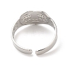 Non-Tarnish Ion Plating(IP) 304 Stainless Steel Cuff Finger Rings RJEW-L107-014P-3