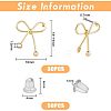 SUPERFINDINGS 30Pcs Iron Stud Earring Findings IFIN-FH0001-67-2