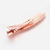 Rack Plating Hair Accessories Iron Alligator Hair Clip Findings MAK-WH0002-04RG-2