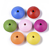 Spray Painted Natural Maple Wood Beads X-WOOD-T019-29-1