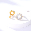 Elegant Round Circle Brass Stud Earrings NB2152-3