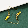 Ocean Series 304 Stainless Steel Enamel Dangle Earrings EJEW-K017-01E-G-3