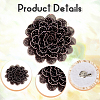 Flower Cloth Rhinestone Broochs JEWB-WH20009-06P-02-4