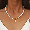 Alloy Crystal Rhinestone Letter Pendant Necklaces FS-WG0709C-06-2