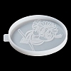 Flat Round with Owl & Flower DIY Cup Mat Silicone Molds SIL-F007-06D-4
