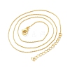 Brass Curb Chains Necklace for Men Women NJEW-G029-01G-3