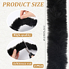 2Pcs Faux Fur Chenille Stick Fabric Roll for Christmas Tree Decor or Wreath Bows Craft FIND-CY0001-48B-2