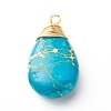 Dyed Natural Regalite/Imperial Jasper/Sea Sediment Jasper Pendants PALLOY-JF00881-2