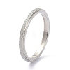 Non-Tarnish 2mm Matte Plain Dome Finger Ring for Girl Women RJEW-C012-01E-P-3