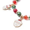 Alloy Enamel Santa Claus Christmas Tree Charm Bracelets X1-BJEW-TA00465-3
