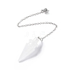 Natural Quartz Crystal Pointed Dowsing Pendulums AJEW-B020-01P-07-2