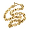 304 Stainless Steel Cable Chain Necklaces for Men Women NJEW-G152-01G-1