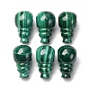 Natural Malachite 3 Hole Guru Beads G-D312-03-1