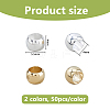 100Pcs 2 Colors Brass European Beads KK-DC0005-07-2