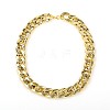 Cuban Link Gold CCB Plastic Chain Necklace for Men NJEW-JN00840-2