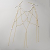 Brass Rhinestone Hair Chain DIY-WH20050-34G-1