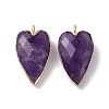 Natural Amethyst Pendants X-G-G012-12G-10-2
