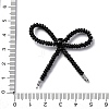 Alloy & Glass Seed Beads Bowknot Chandelier Component Links PALLOY-D359-03G-3