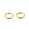 Brass Open Jump Rings KK-B147-03F-G-3